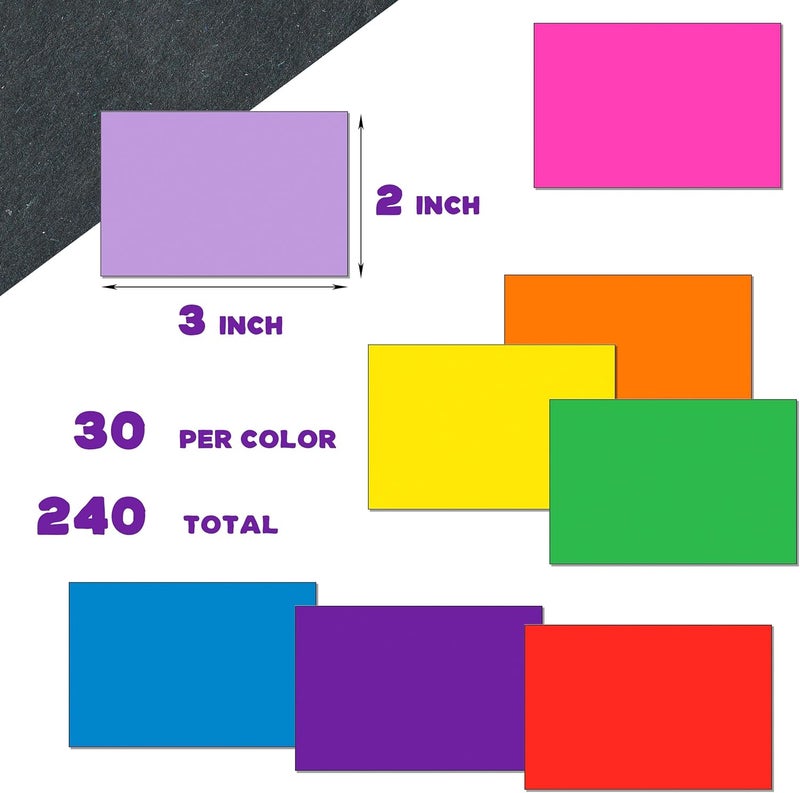 YSHIHE Colored Labels Stickers 3 x 2 Inch Rectangular Moving Labels 8 Colors Large Color Coding Labels - 240 Pack - Image 3